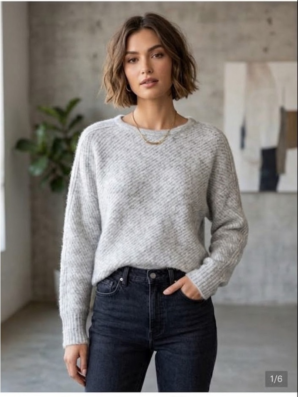 Max Studio‎ Light Gray Women's Sweater